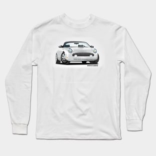 2002-2005 Retro Ford Thunderbird Light Silver Metallic Long Sleeve T-Shirt